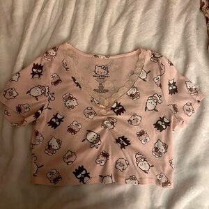 SANRIO HELLO KITTY LACE CROP TOP